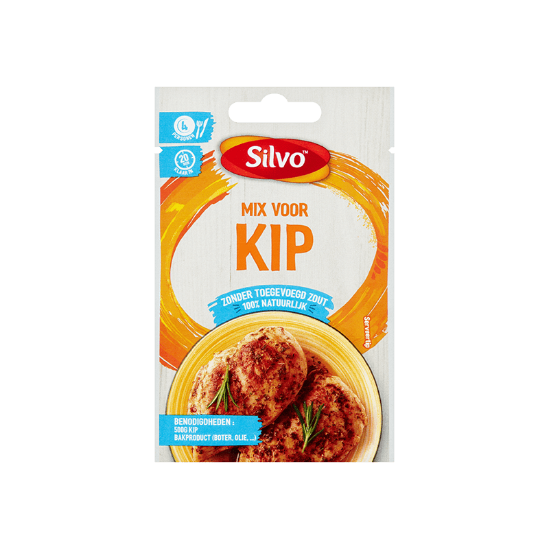 100% natuurlijke mix voor kip zonder toegevoegd zout, vol van smaak | Silvo