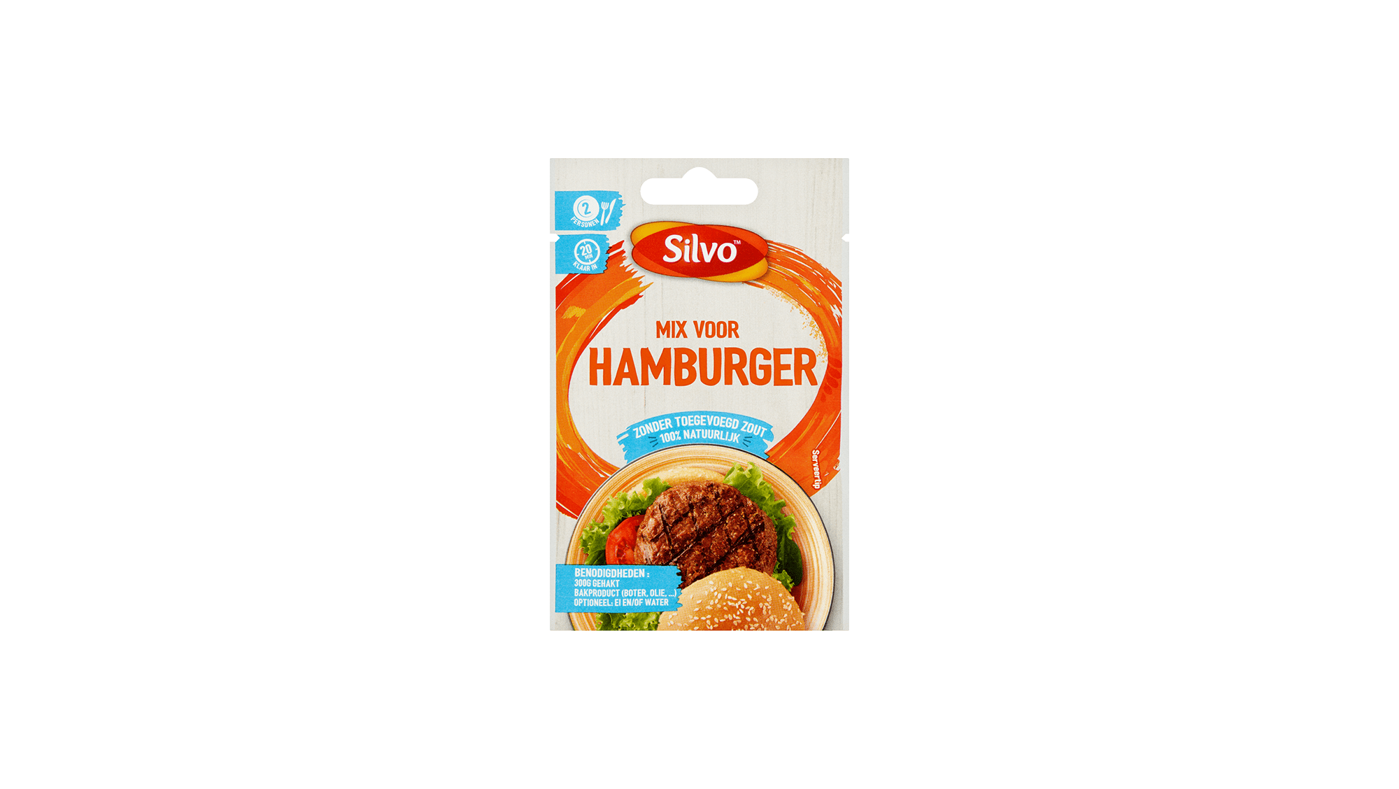 100% natuurlijke mix voor hamburger zonder toegevoegd zout, vol van smaak | Silvo