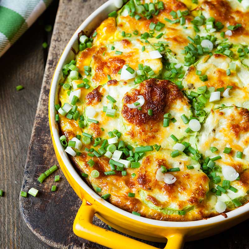 Aardappel courgettegratin