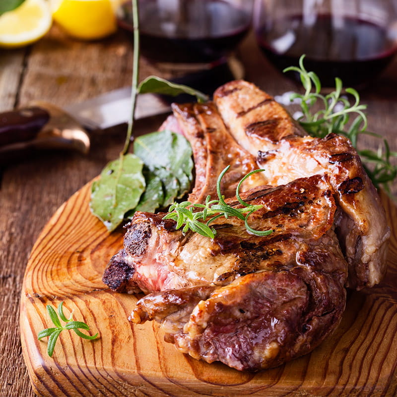 Entrecote met gorgonzolasaus