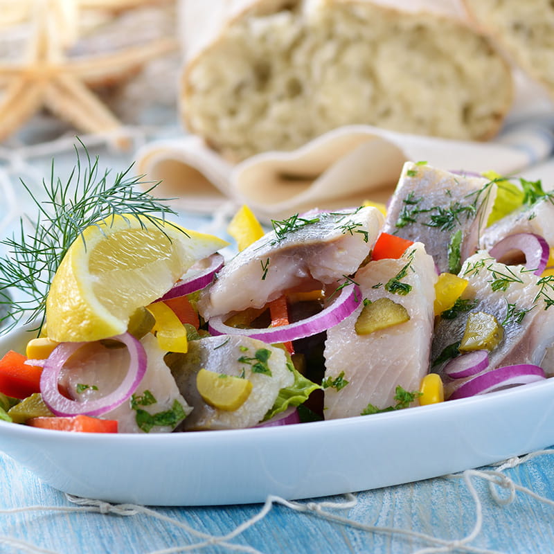 Haring salade met appel