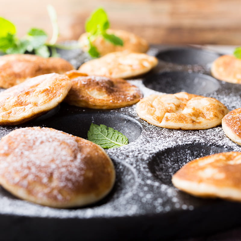 Hartige eier poffertjes