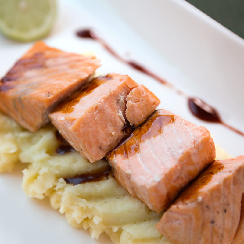 Witlof stamppot met zalm